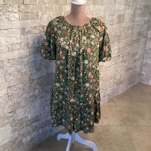 ann taylor loft green dress Ann Taylor LOFT Sage Green Cotton Empire Waist Dress main image 1
